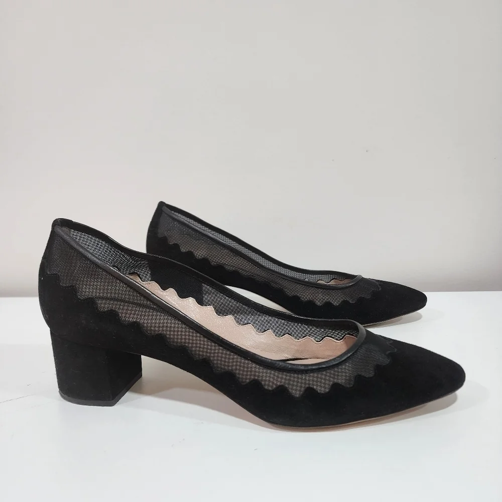 Chloe bridget scallop pumps, size 39.5